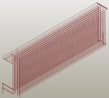 In-rack sprinkler array modelled in Revit for a 45 m ASRS cold store