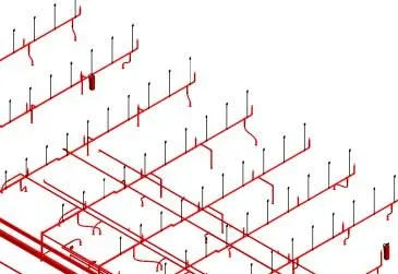 BIM vs Revit Revit model of sprinkler branches with hangers
